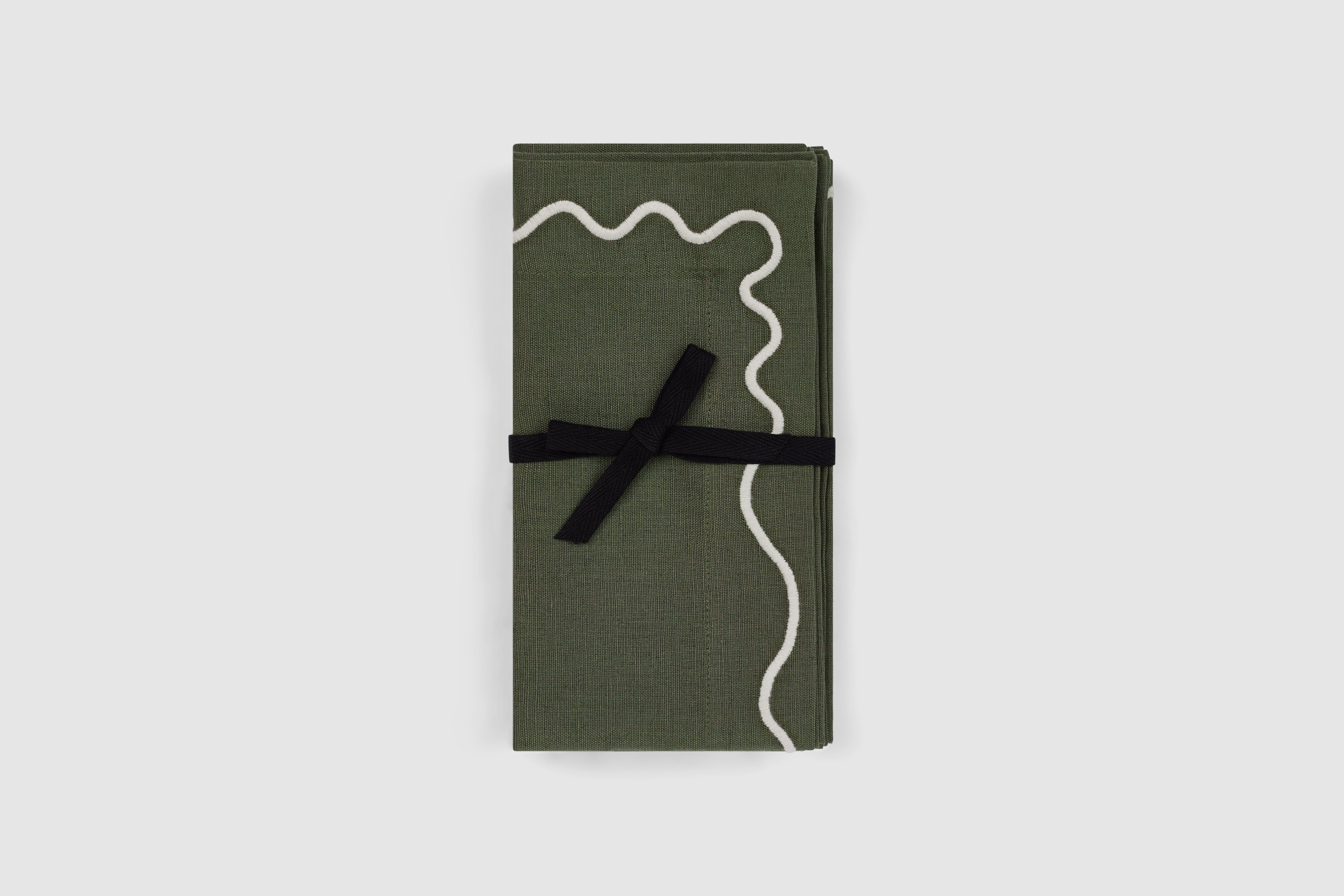 Jules Napkin 4-pk - Forest Green