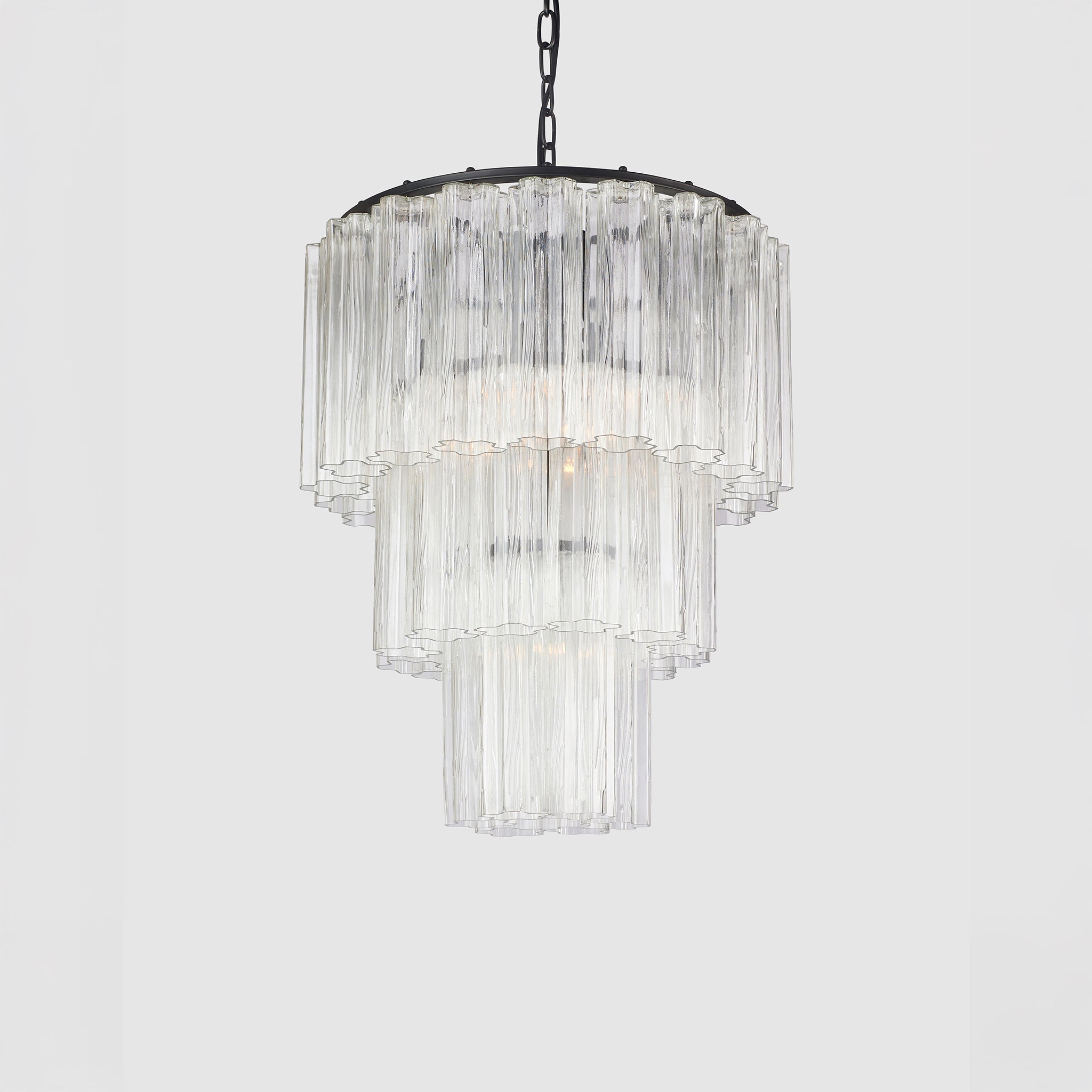 Fontaine Chandelier 3 layer Black/Clear