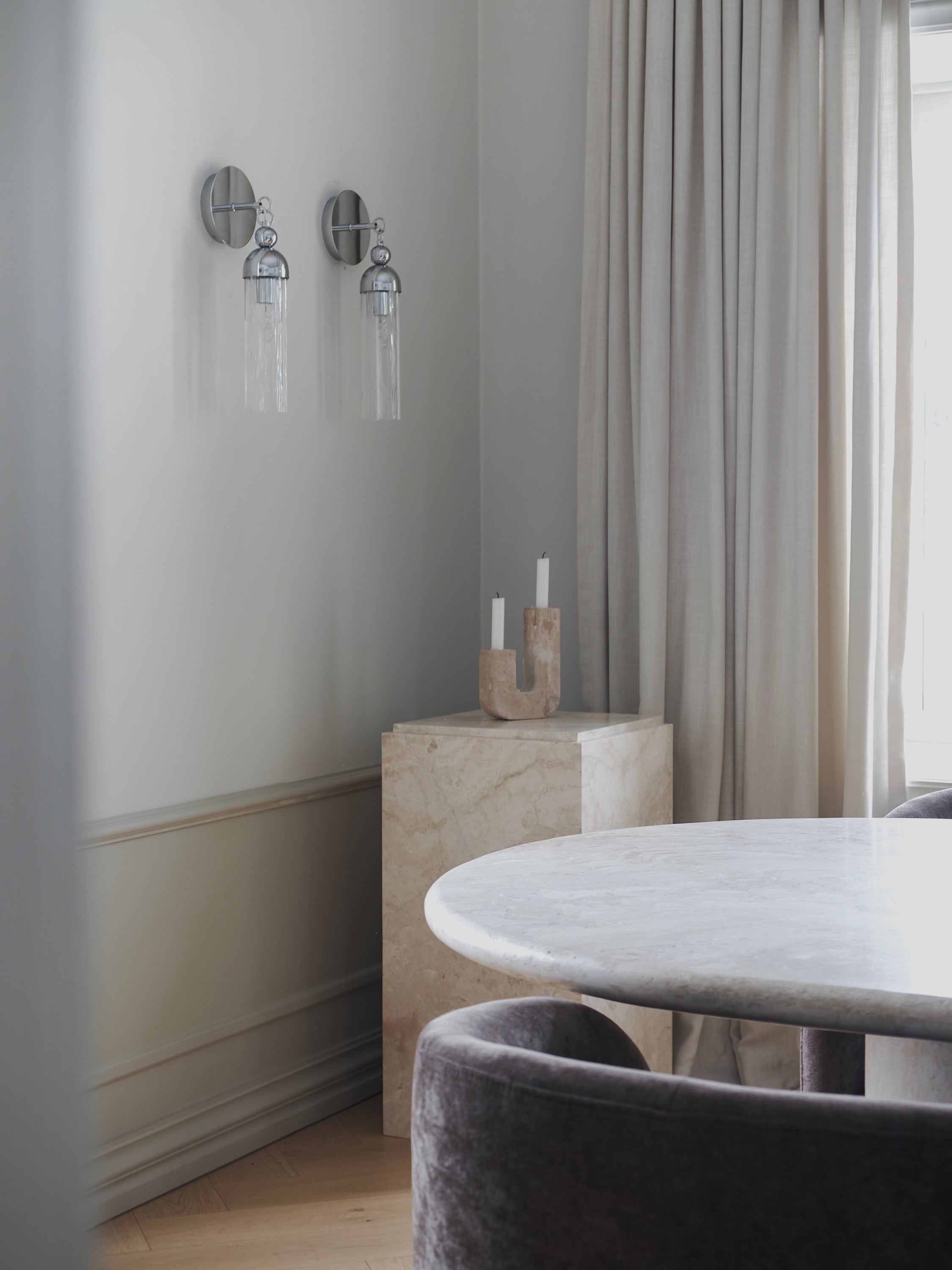 Hoxton Side Table Travertine L