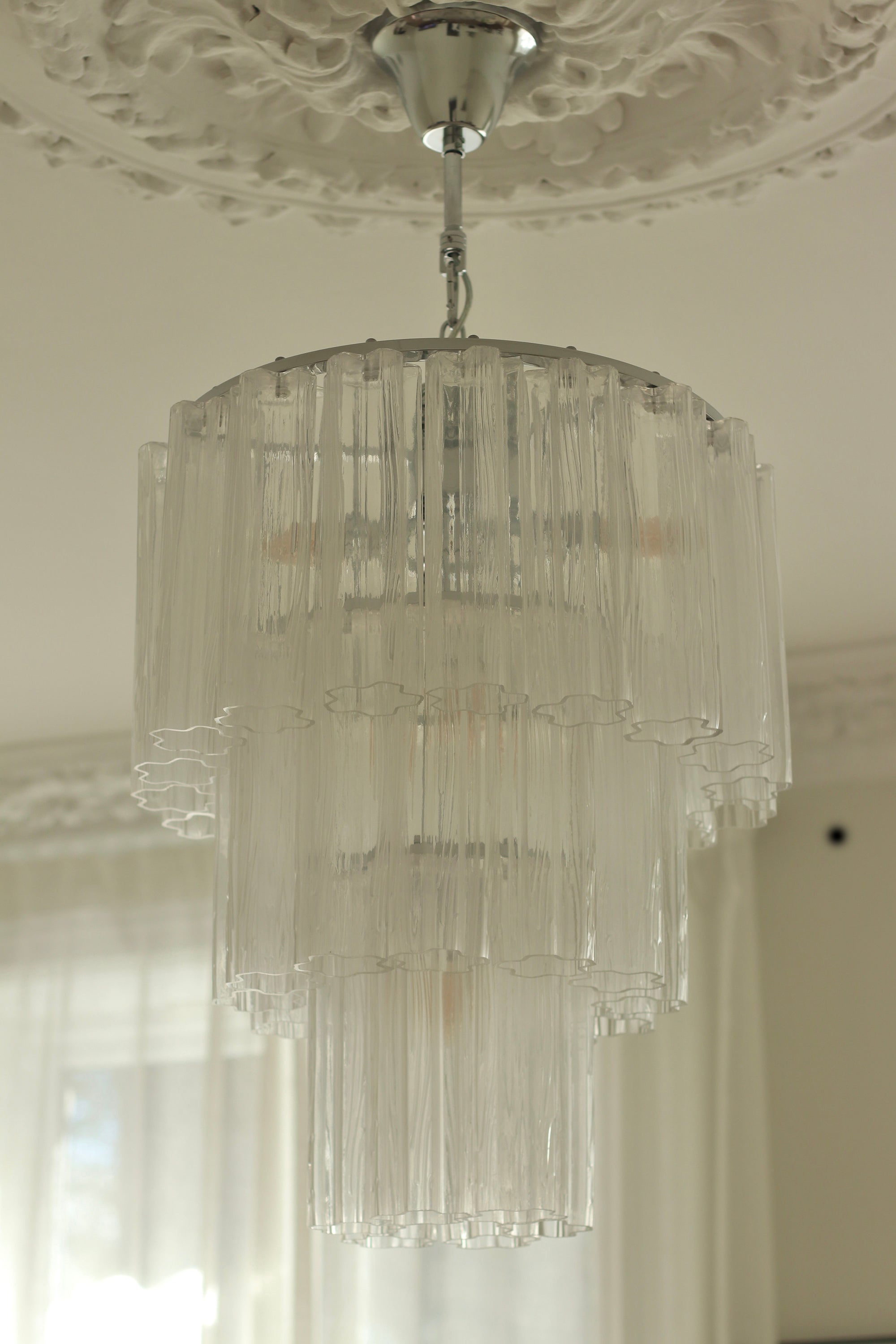 Fontaine Chandelier 3 Layer - chrome