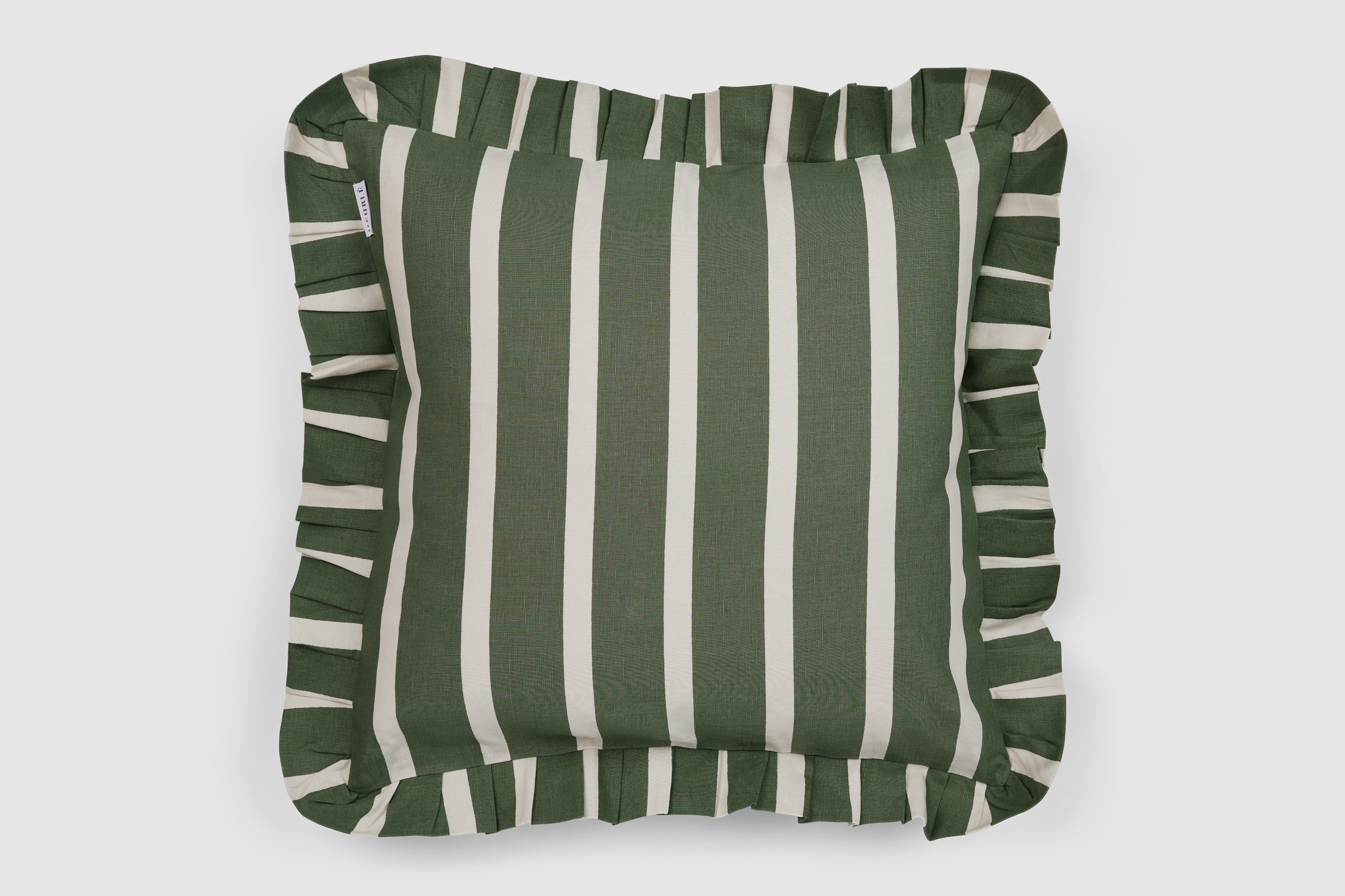 Cami Cushion Cover - Green stripes