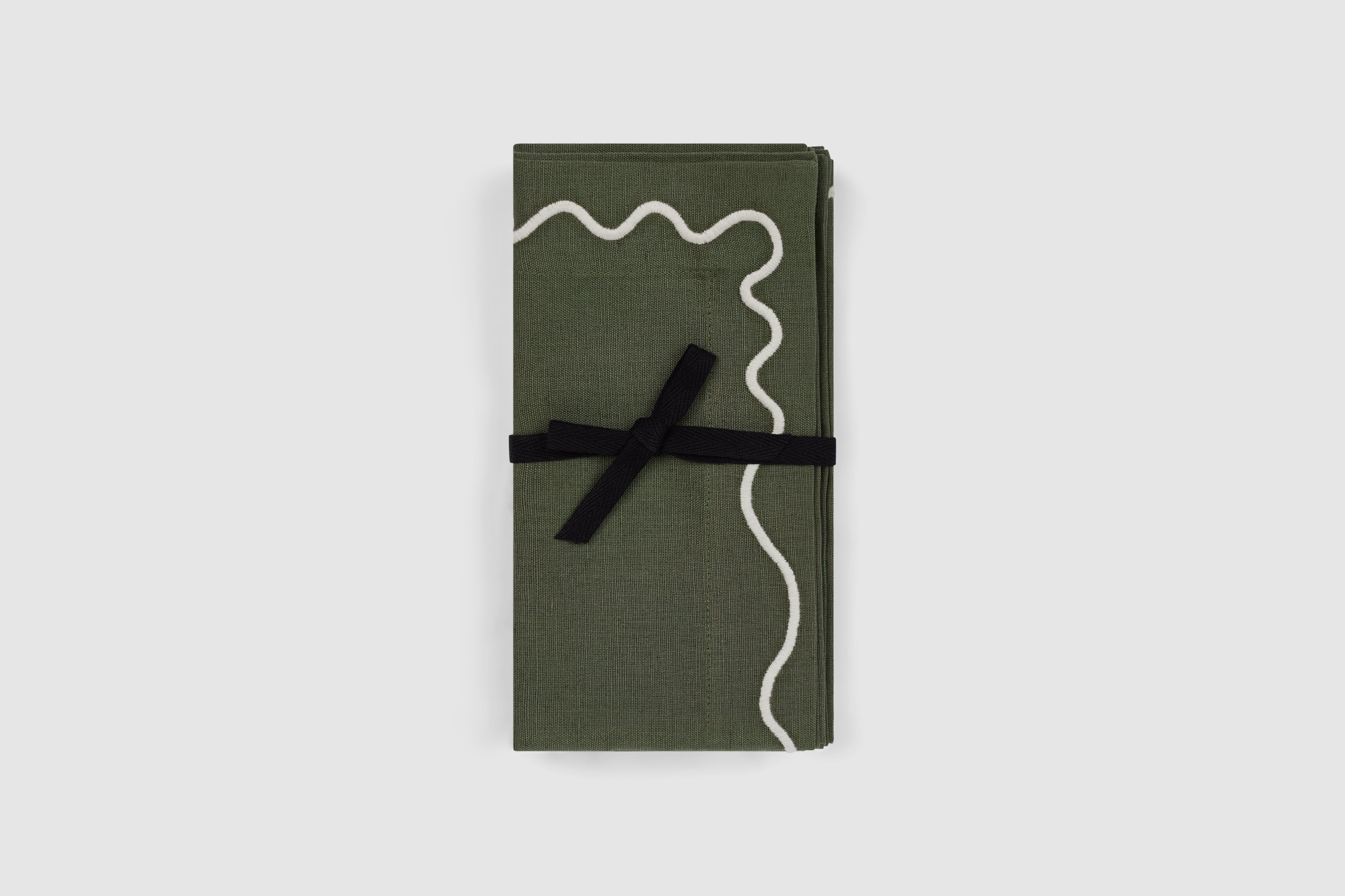 Jules Napkin 4-pk - Forest Green