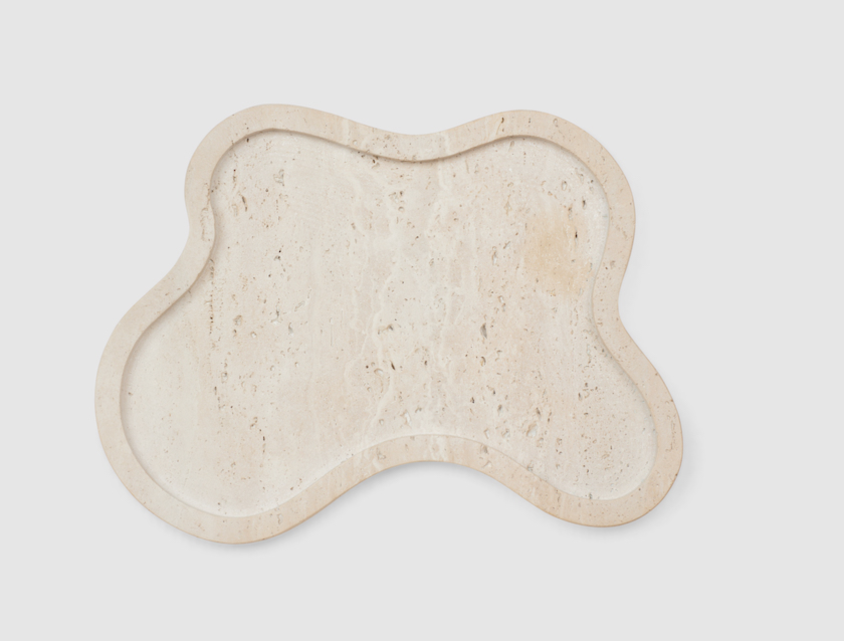 Fleur travertine tray